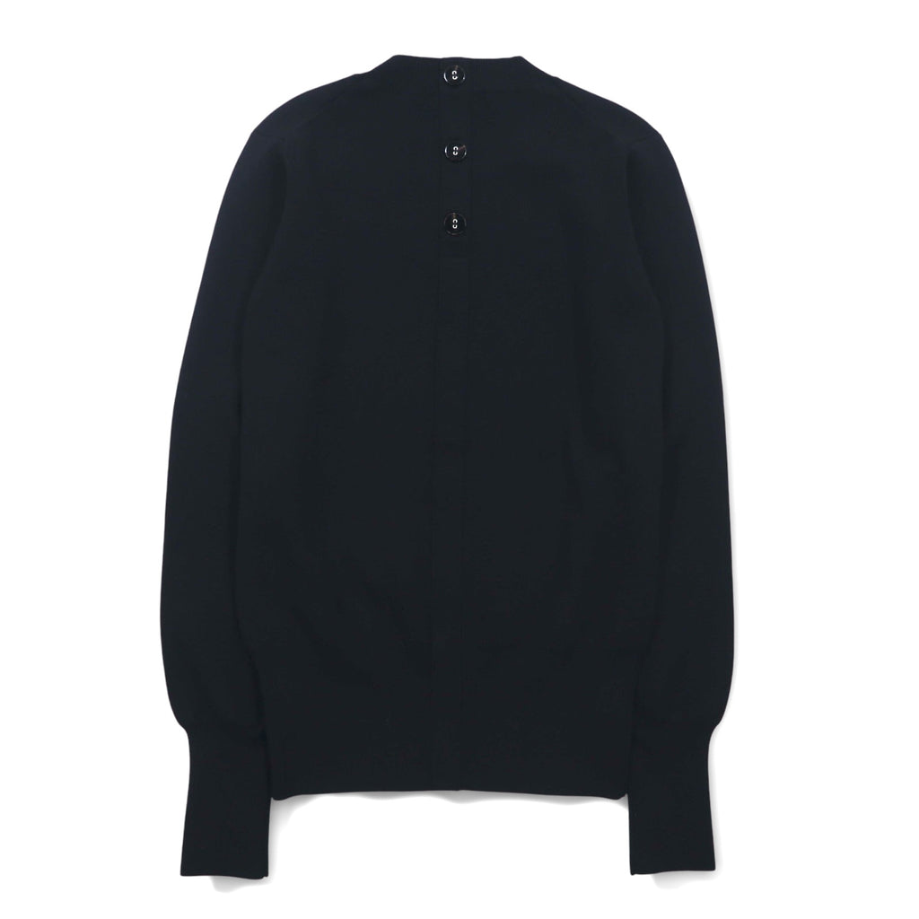 JOHNBULL Back Button Mock Neck Knit Sweater FREE Black ZC502 194-0077