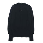 JOHNBULL Back Button Mock Neck Knit Sweater FREE Black ZC502 194-0077