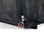 THE Mongolian Chops CANDY RIDER LEATHER Leather Rider Jacket, Size M, Black Cowhide