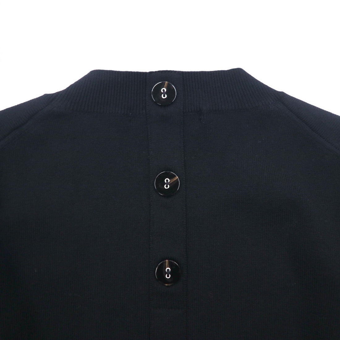 JOHNBULL Back Button Mock Neck Knit Sweater FREE Black ZC502 194-0077