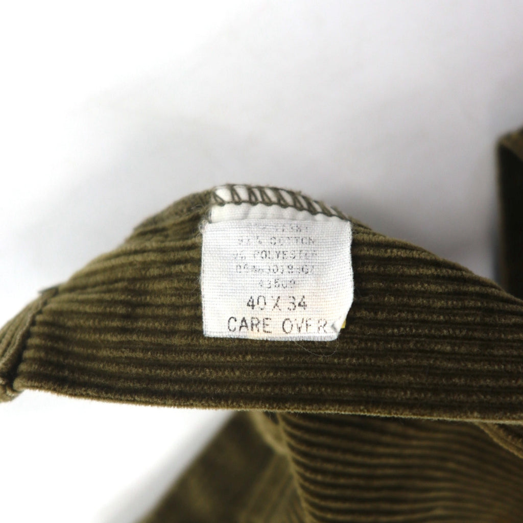 Polo Ralph Lauren 90年代 2タック ワイド コーデュロイパンツ スラックス XL カーキ POLO CORDS