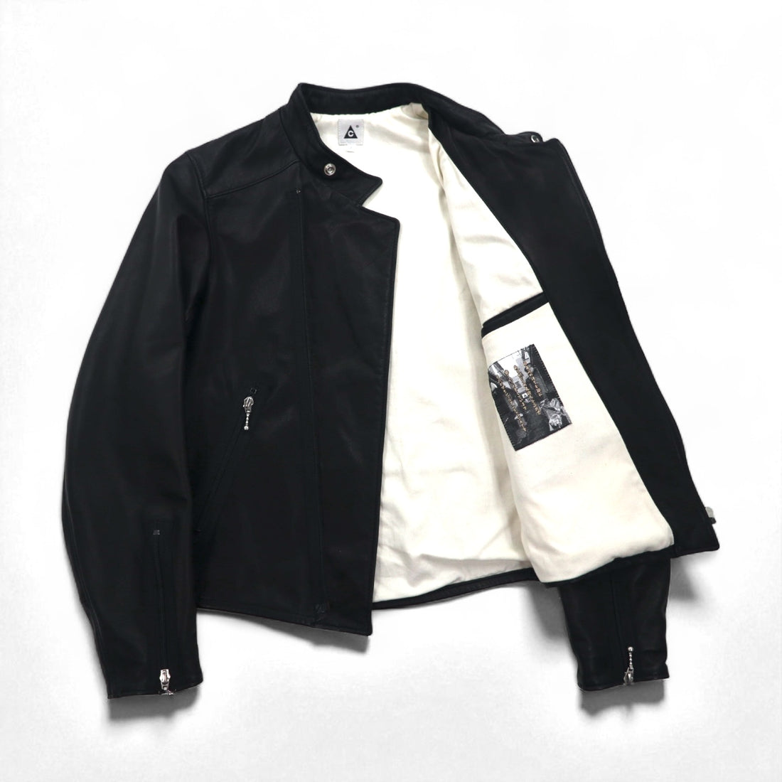 THE Mongolian Chops CANDY RIDER LEATHER Leather Rider Jacket, Size M, Black Cowhide