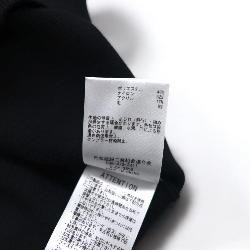 JOHNBULL Back Button Mock Neck Knit Sweater FREE Black ZC502 194-0077