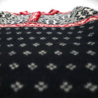 LLBean 90s Made in USA Tyrolean Knit Sweater, Size M, Wool, BA45, Half Button, Metal Buttons, Nordic Pattern, Birdseye Pattern