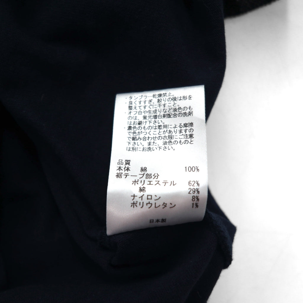 OPENING CEREMONY Ribbed Logo Cropped T-Shirt, Size Small, Navy, Cotton, Made in Japan