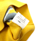 adabat 90s all-over print cotton knit sweater size 3 yellow
