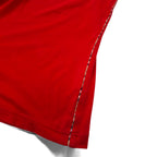 BURBERRY GOLF Half-button High-neck Long-sleeve T-shirt, LL, Red, Cotton, Stretch, Made in Japan