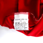 BURBERRY GOLF Half-button High-neck Long-sleeve T-shirt, LL, Red, Cotton, Stretch, Made in Japan