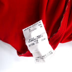 BURBERRY GOLF Half-button High-neck Long-sleeve T-shirt, LL, Red, Cotton, Stretch, Made in Japan
