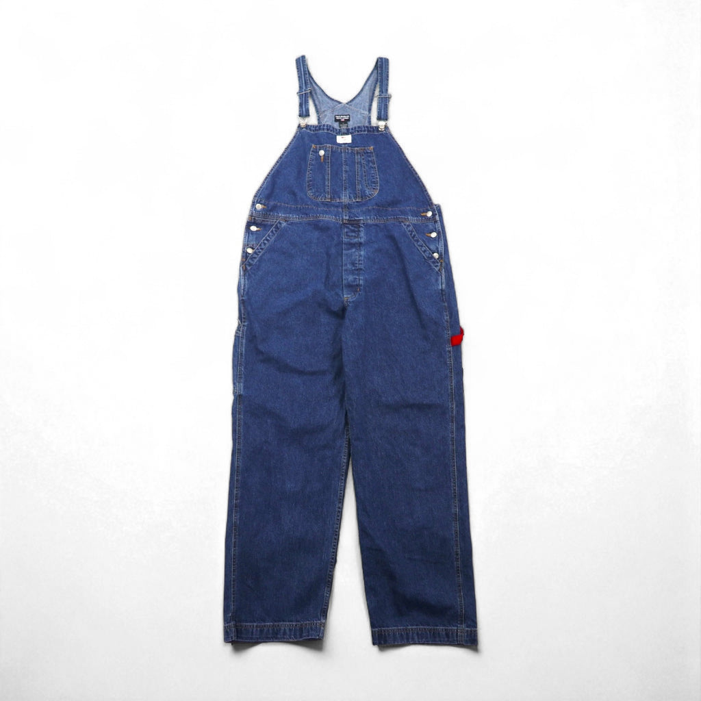 POLO JEANS (RALPH LAUREN) 90s Denim Overalls, Size L, Indigo Cotton