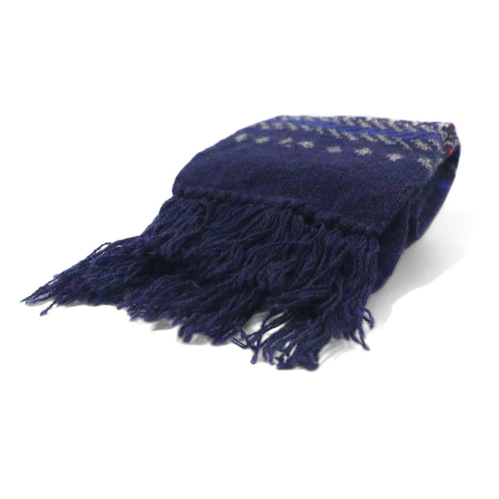 PENDLETON USA made Nordic virgin wool scarf navy PURE VIRGIN WOOL SHETLAND