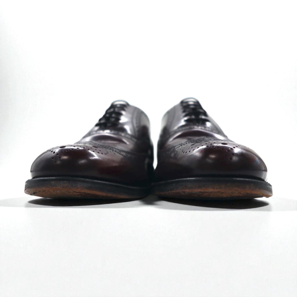 FLORSHEIM Wingtip Full Brogue Dress Shoes, Size 28cm, Bordeaux Leather with Medallion Detail, 562576 434