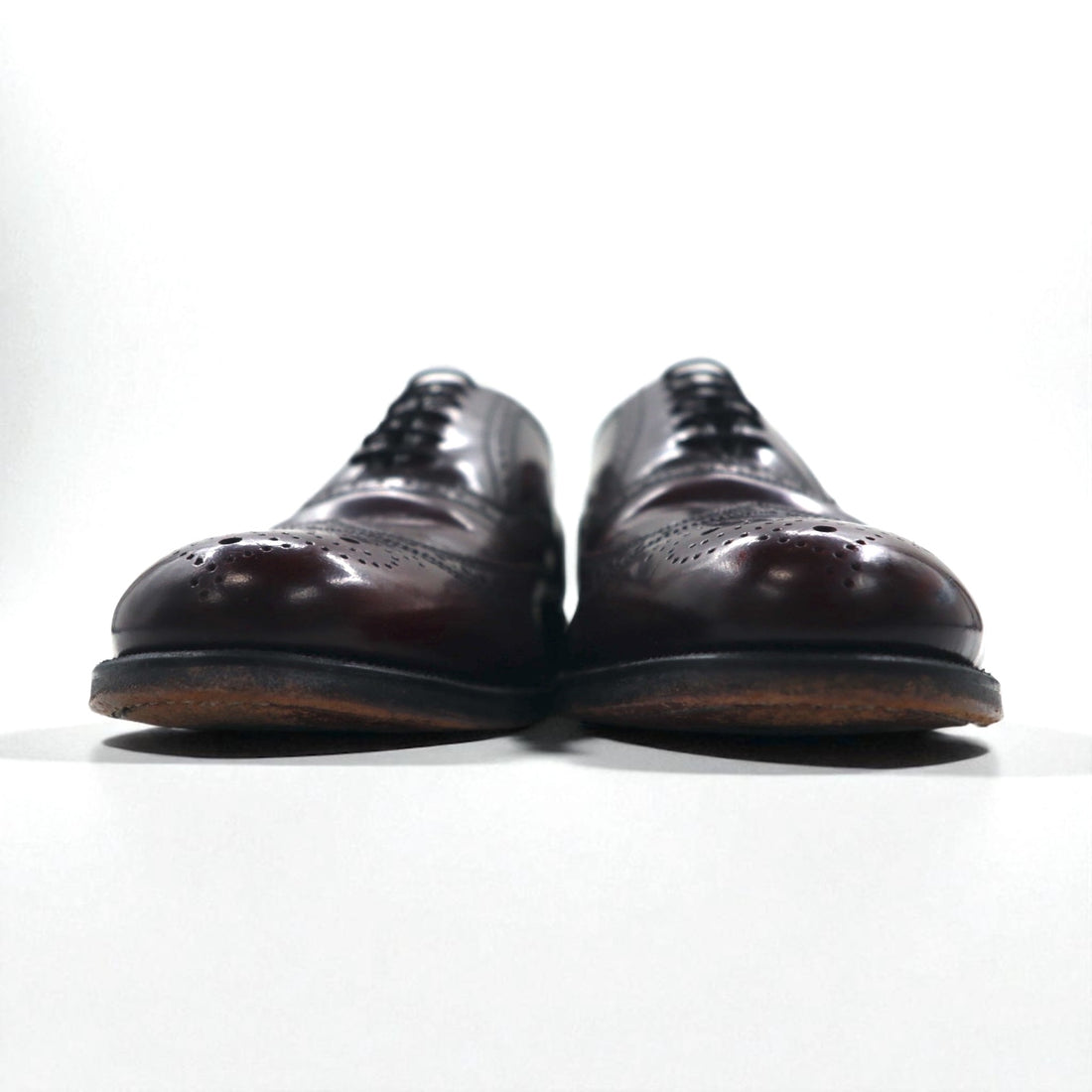 FLORSHEIM Wingtip Full Brogue Dress Shoes, Size 28cm, Bordeaux Leather with Medallion Detail, 562576 434