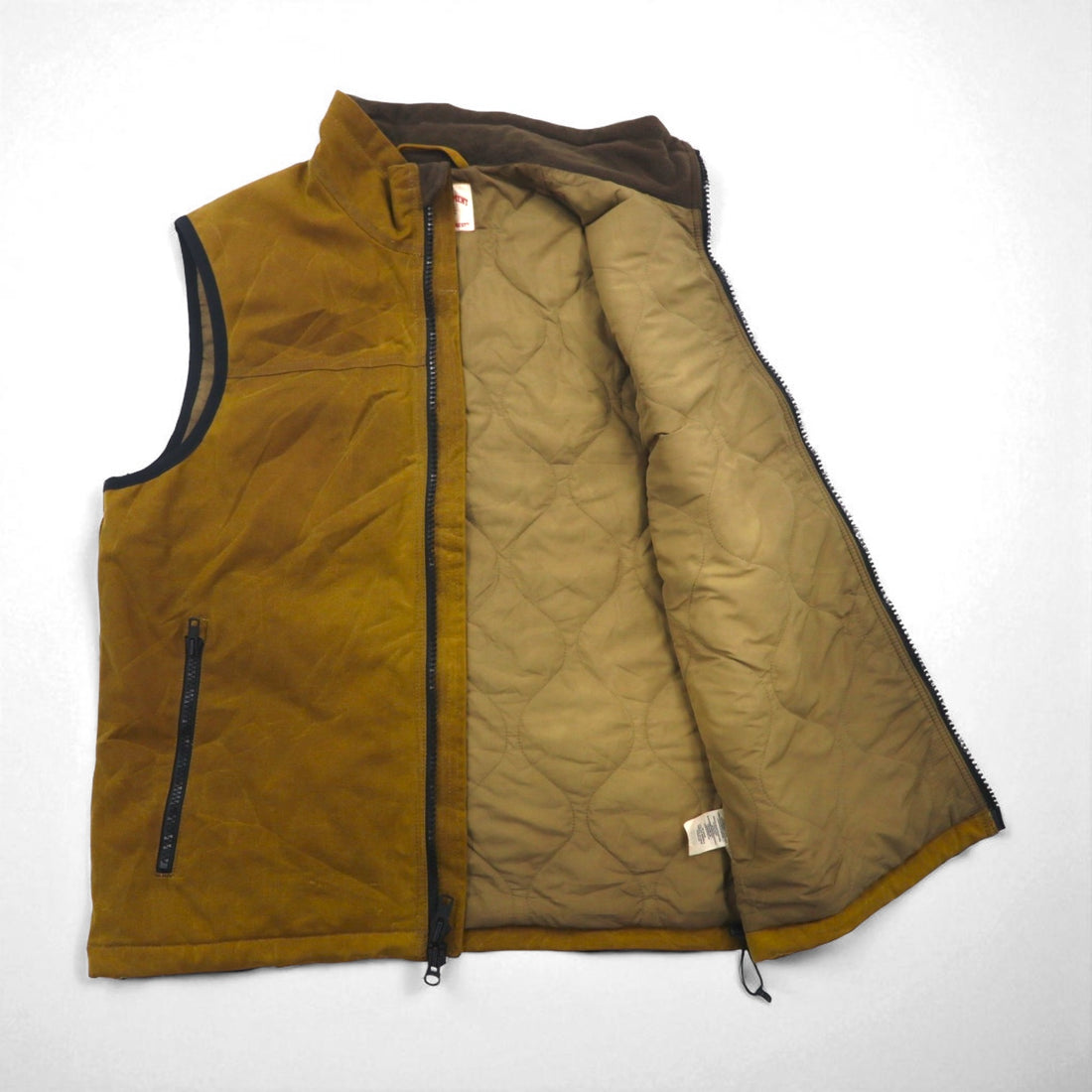 FILSON ティンクロス プリマロフト PRIMALOFT インサレーション 中綿 ベスト L オイルド ダブルジップ ドローコード TIN CLOTH VEST 20248735
