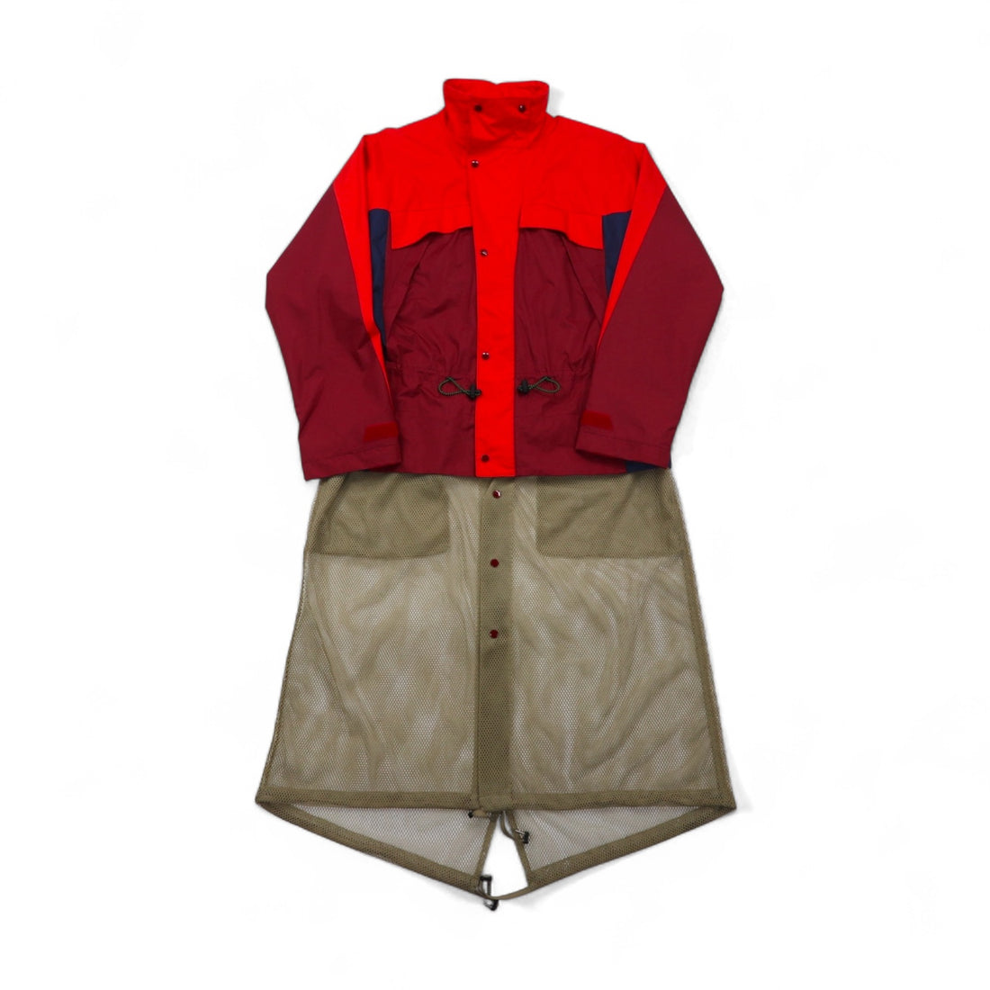TOGA VIRILIS Nylon Gear Docking Jacket, Size M, Red, Mesh Layered, TV91-FA324, Made in Japan