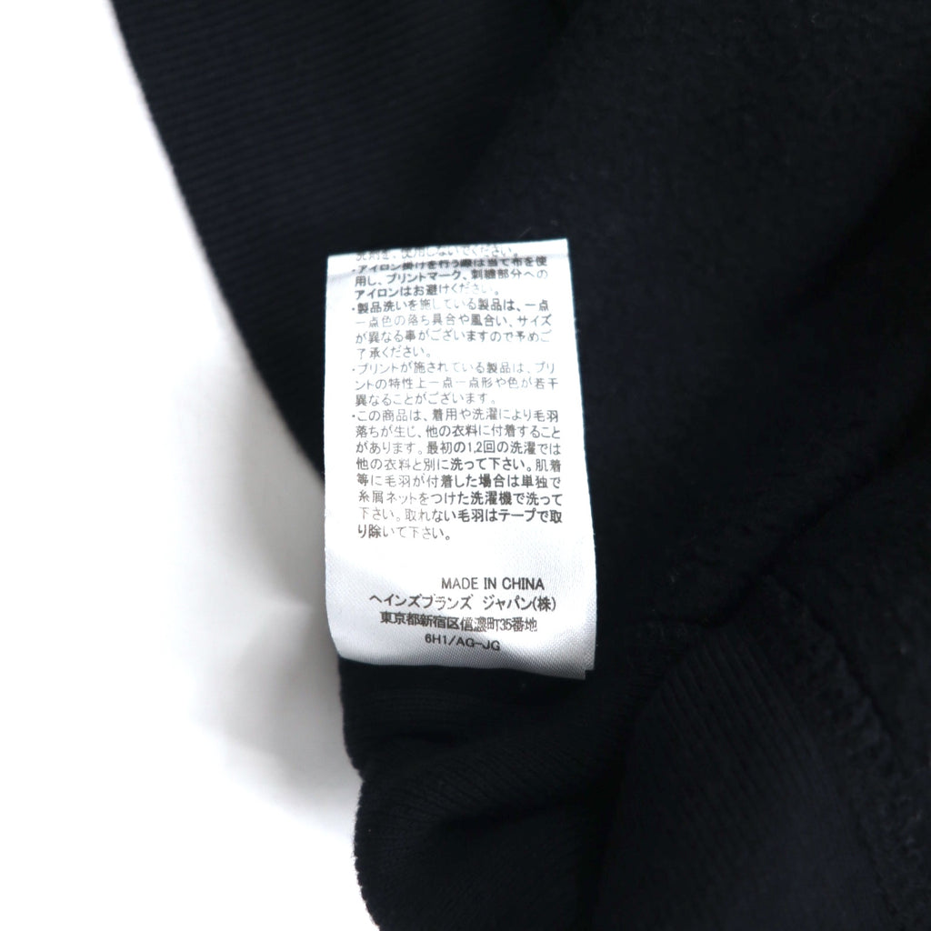 Champion クロップド リバースウィーブ REVERSE WEAVE スウェット M ブラック スクリプトロゴ刺繍 COMPACT VOLUME TOP CWSL009