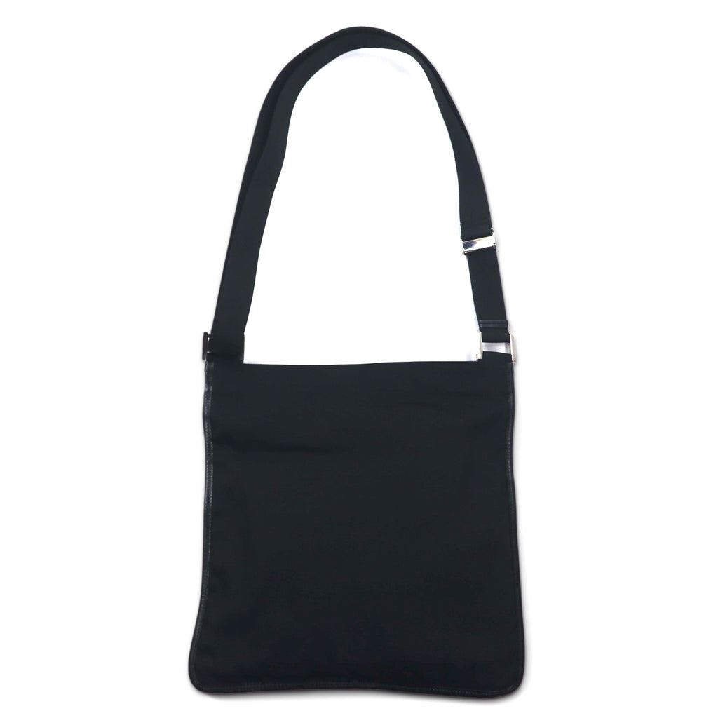 GUCCI Made in Italy Shoulder Bag Sacoche Black Nylon Logo Plate 019・0335 002058