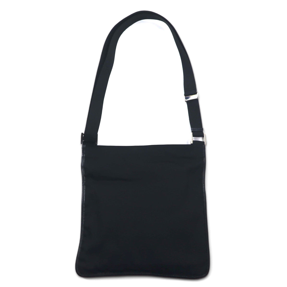 GUCCI Made in Italy Shoulder Bag Sacoche Black Nylon Logo Plate 019・0335 002058
