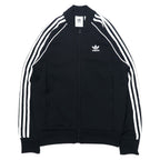 日本然リトテ-古着オンライン-adidas originals ATP型 3ストライプ トラックジャケット ジャージ S ブラック ポリエステル トレフォイルロゴ ダブルジップ SST TT CW1256-adidas originals ATP Type 3 Striped Track Jacket Jersey S Black Polyester Trefoil Logo Double Zip SST TT CW1256