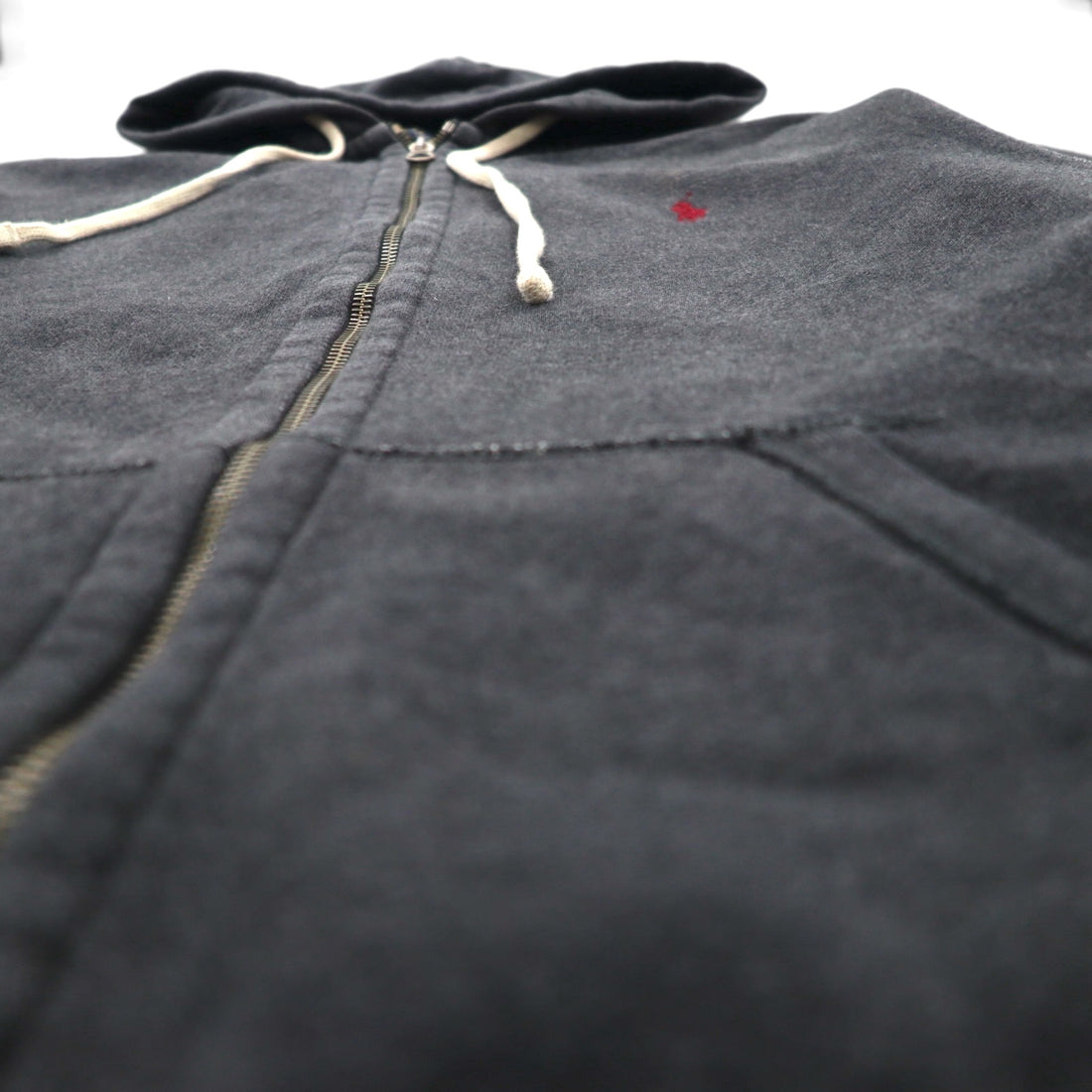 Polo Ralph Lauren リバースウィーブ ジップパーカー L チャコール グレー スモールポニー刺繡