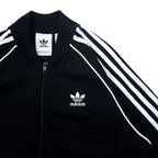 adidas originals ATP型 3ストライプ トラックジャケット ジャージ S ブラック ポリエステル トレフォイルロゴ ダブルジップ SST TT CW1256
