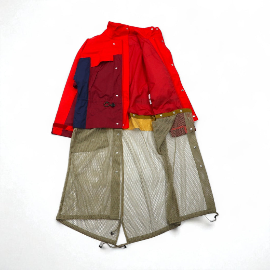 TOGA VIRILIS Nylon Gear Docking Jacket, Size M, Red, Mesh Layered, TV91-FA324, Made in Japan