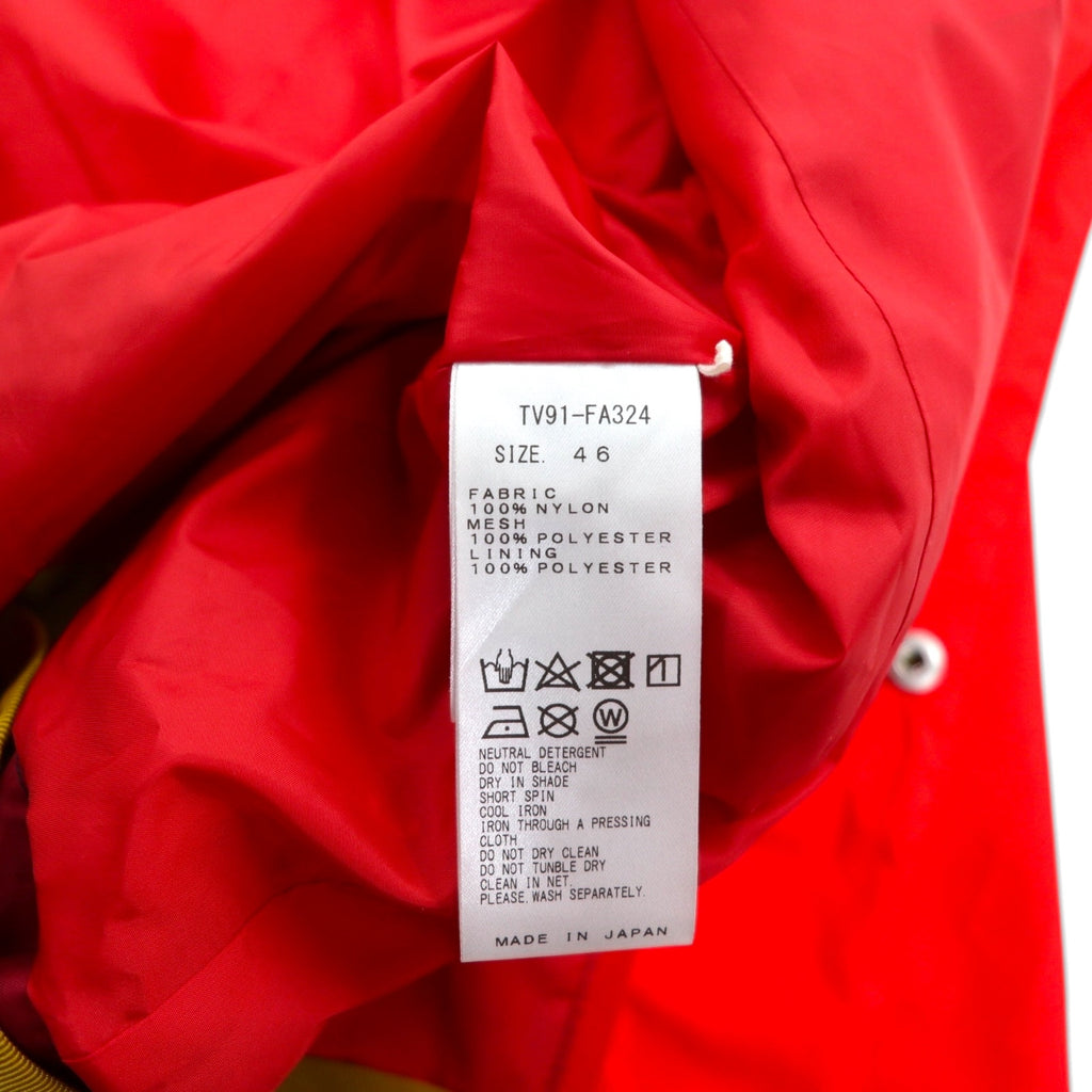 TOGA VIRILIS Nylon Gear Docking Jacket, Size M, Red, Mesh Layered, TV91-FA324, Made in Japan