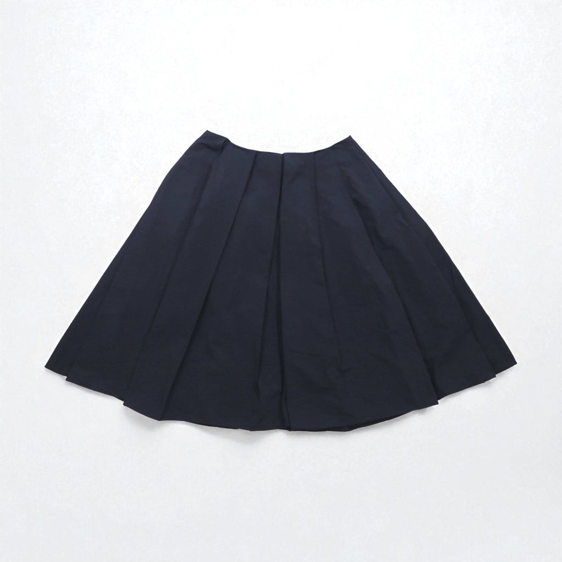 JIL SANDER NAVY Italian-Made Flared Skirt, Size S, Navy, Polyester