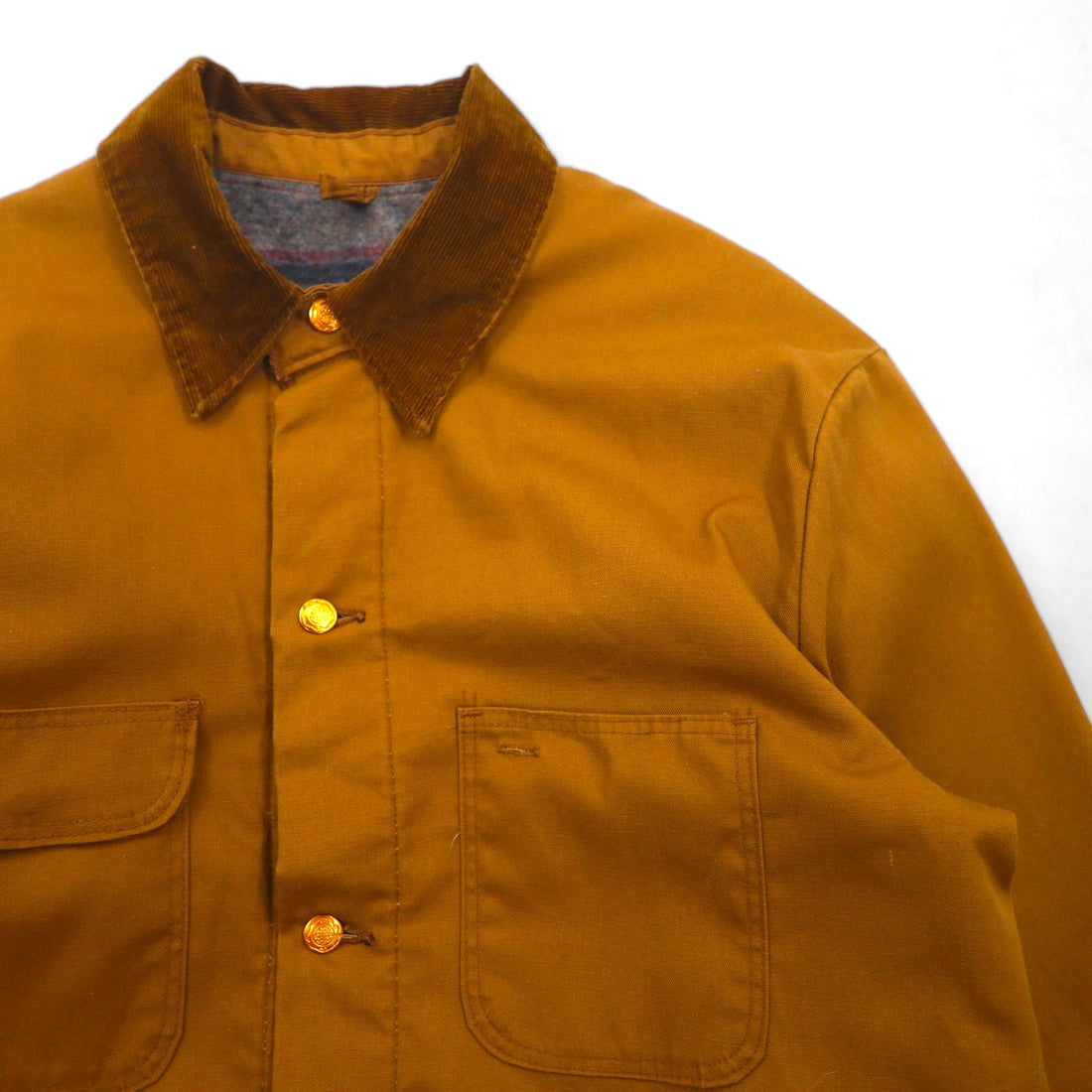 Wrangler 70s Duck Coverall, XL, Camel/Brown, Blanket Liner, Corduroy Collar, Sanforized