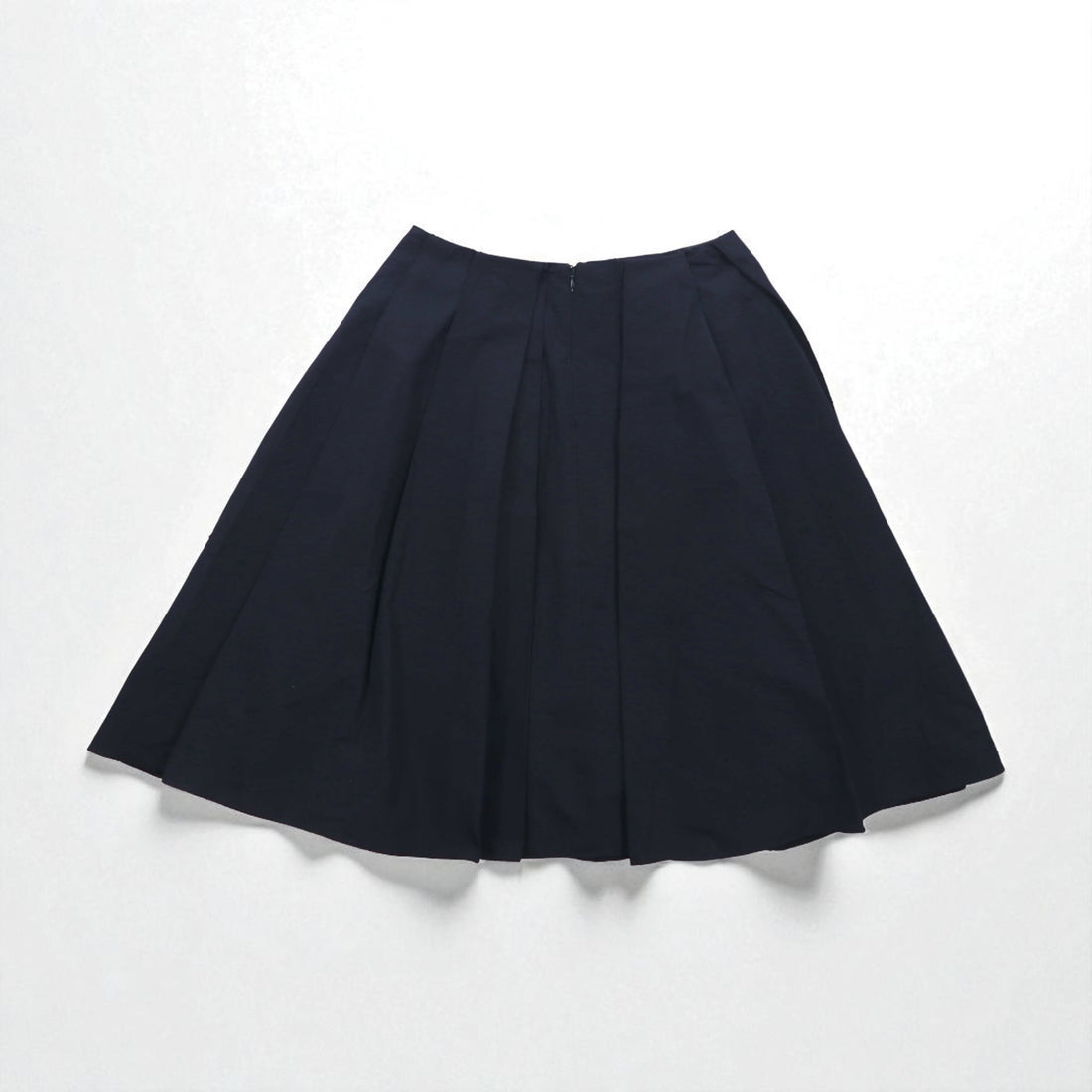 JIL SANDER NAVY Italian-Made Flared Skirt, Size S, Navy, Polyester