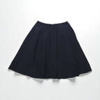 JIL SANDER NAVY Italian-Made Flared Skirt, Size S, Navy, Polyester