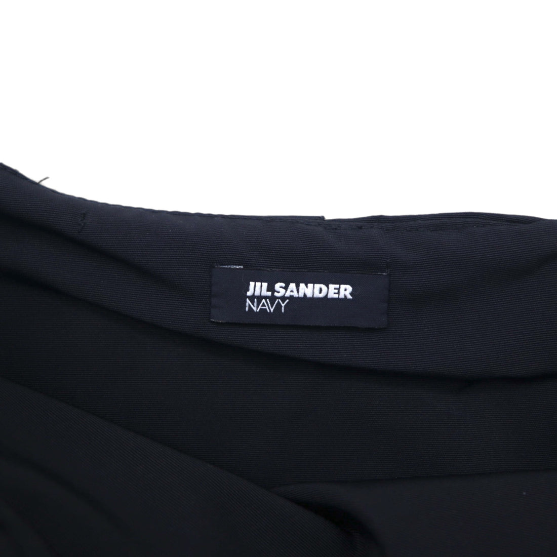 JIL SANDER NAVY Italian-Made Flared Skirt, Size S, Navy, Polyester