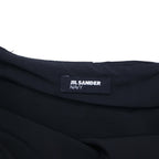 JIL SANDER NAVY Italian-Made Flared Skirt, Size S, Navy, Polyester
