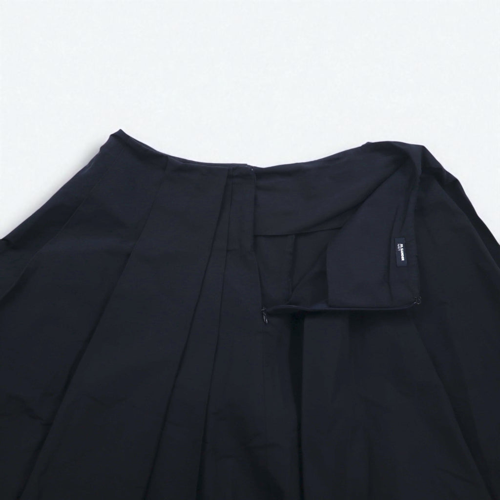 JIL SANDER NAVY Italian-Made Flared Skirt, Size S, Navy, Polyester