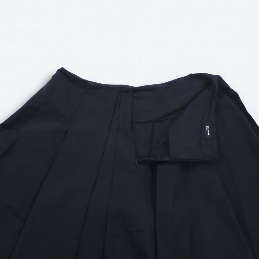 JIL SANDER NAVY Italian-Made Flared Skirt, Size S, Navy, Polyester