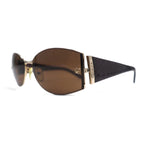 LOEWE Made in Italy Sunglasses Rectangle Brown Python Pattern SLW165