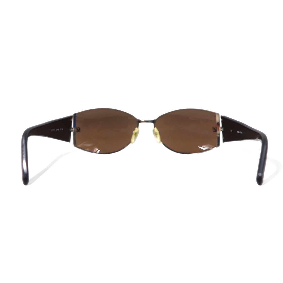 LOEWE Made in Italy Sunglasses Rectangle Brown Python Pattern SLW165