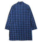 BLUE BLUE ガウンコート チェスターコート 羽織 2 ブルー チェック コットン INDIGO DYE 日本製