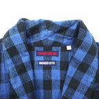 BLUE BLUE ガウンコート チェスターコート 羽織 2 ブルー チェック コットン INDIGO DYE 日本製