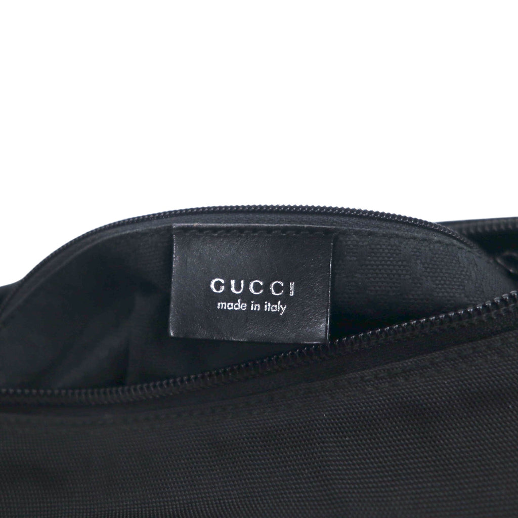 GUCCI Made in Italy 2WAY Bamboo Shoulder Bag Handbag Black Nylon 000・0509 002058