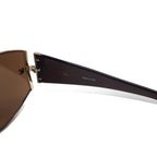 LOEWE Made in Italy Sunglasses Rectangle Brown Python Pattern SLW165