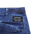 POLO JEANS CO. RALPH LAUREN 90s Baggy Short Denim Cargo Pants, XL, Indigo Blue, Knee-Length