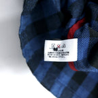 BLUE BLUE ガウンコート チェスターコート 羽織 2 ブルー チェック コットン INDIGO DYE 日本製
