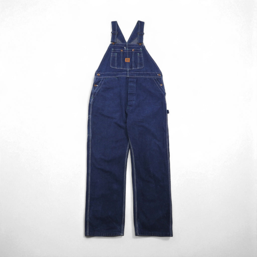BIG BEN by Wrangler 1980s Vintage Denim Overalls, Made in USA, Size XL, Indigo, 6B10DN0