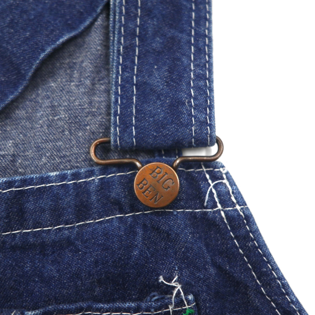 BIG BEN by Wrangler 1980s Vintage Denim Overalls, Made in USA, Size XL, Indigo, 6B10DN0