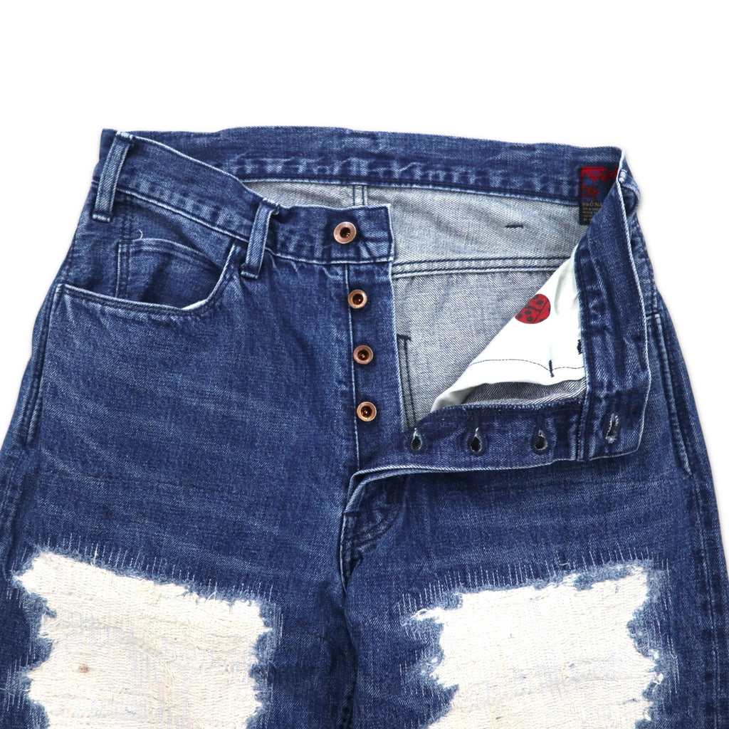 BRUNA BOINNE Weft Denim, Taped Denim Pants, 1, Blue, Cotton, Made in Japan, 7348-2