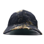TIME AND TRU Souvenir Embroidered Satin Cap ONE Black Polyester Floral