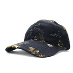 TIME AND TRU Souvenir Embroidered Satin Cap ONE Black Polyester Floral