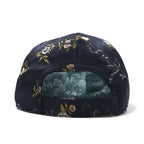 TIME AND TRU Souvenir Embroidered Satin Cap ONE Black Polyester Floral