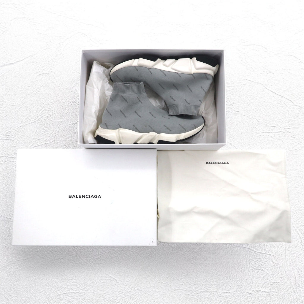 BALENCIAGA Speed ​​Trainer Reflective Sneakers 27cm Grey Socks 512527